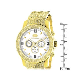 Luxurman Men's Diamond Watch 1ct. Yellow Gold -Urban Jewels Shop luxurman mens diamond watch 1ct yellow gold p 9323 ruler