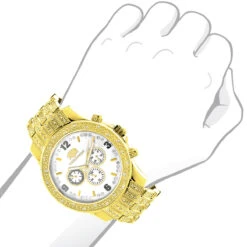 Luxurman Men's Diamond Watch 1ct. Yellow Gold -Urban Jewels Shop luxurman mens diamond watch 1ct yellow gold p 9323bod