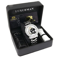 Luxurman Men's Diamond Watch With Boxing Gloves 4 CT Southpaw Edition 8 Luxurman Men's Diamond Watch With Boxing Gloves 4 CT Southpaw Edition -Urban Jewels Shop luxurman mens diamond watch with boxing gloves 45ct southpaw edition box