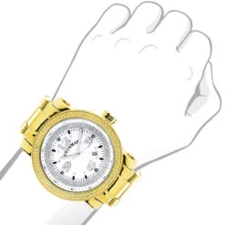 Affordable Luxurman Men's Diamond Watch Yellow Gold Plated 0.12ct 7 Affordable Luxurman Men's Diamond Watch Yellow Gold Plated 0.12ct -Urban Jewels Shop luxurman mens diamond watch yellow gold plated 012ct bod