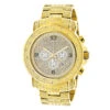 Luxurman Oversized Iced Out Men's Diamond Watch Yellow Gold 2ct