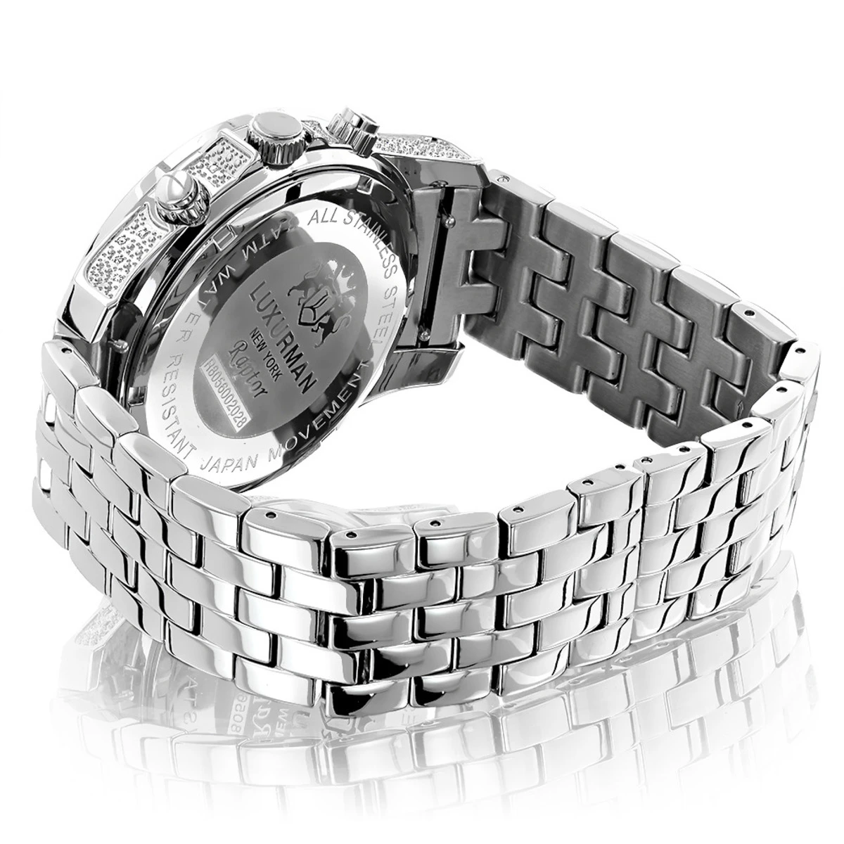Luxurman Raptor Unique Men's Multicolor Diamond Watch 3.75ct 2 Luxurman Raptor Unique Men's Multicolor Diamond Watch 3.75ct - Image 2