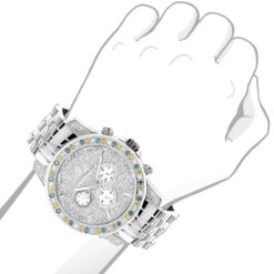 Luxurman Raptor Unique Men's Multicolor Diamond Watch 3.75ct 7 Luxurman Raptor Unique Men's Multicolor Diamond Watch 3.75ct -Urban Jewels Shop luxurman raptor unique mens multicolor diamond watch 375ct bod