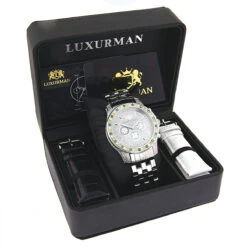 Luxurman Raptor Unique Men's Multicolor Diamond Watch 3.75ct 8 Luxurman Raptor Unique Men's Multicolor Diamond Watch 3.75ct -Urban Jewels Shop luxurman raptor unique mens multicolor diamond watch 375ct box