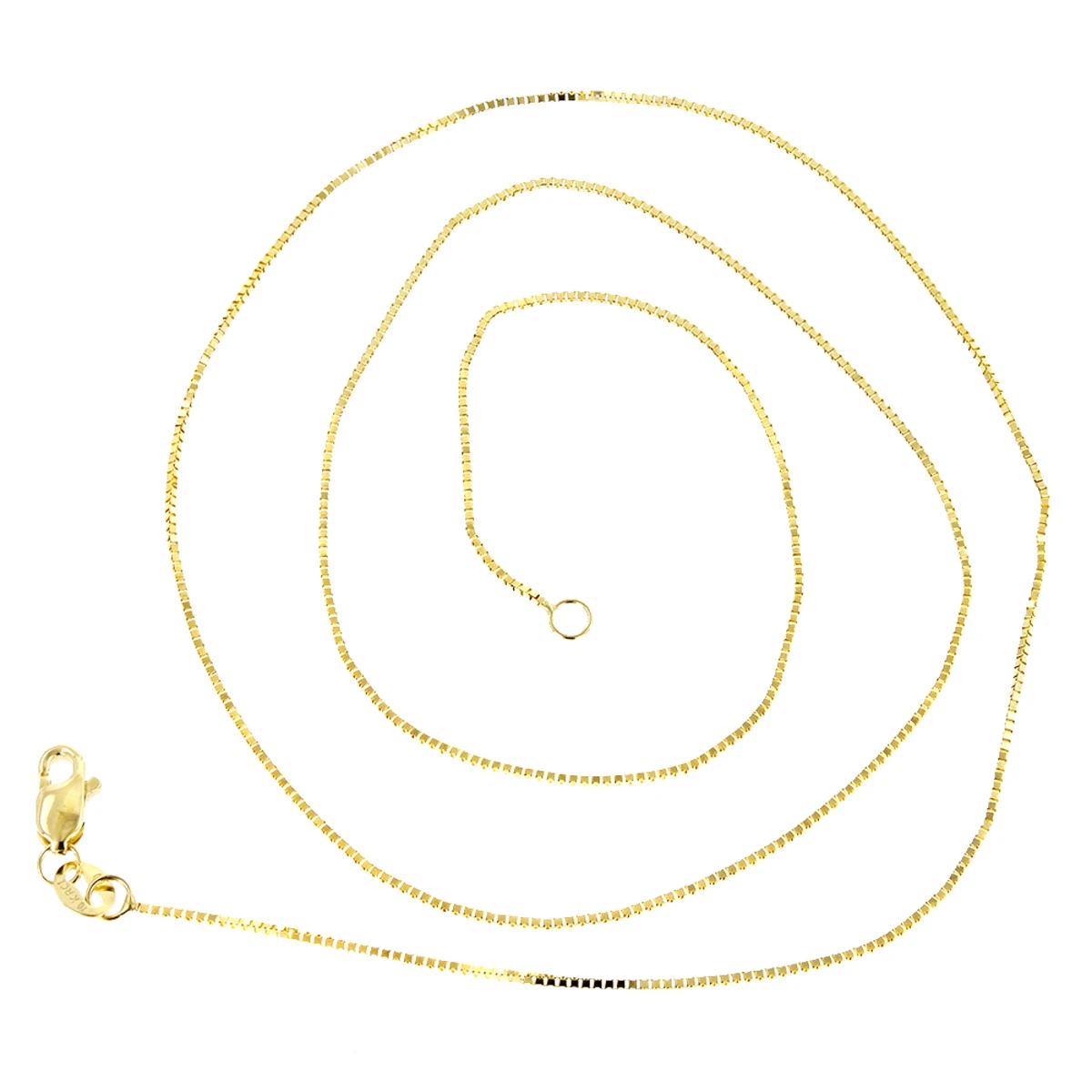 LUXURMAN Solid 10K White Gold Box Chain For Men & Women 1mm Wide 4 LUXURMAN Solid 10K White Gold Box Chain For Men & Women 1mm Wide - Image 4