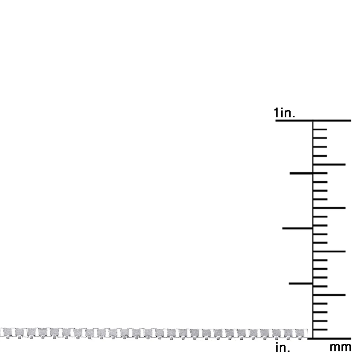 LUXURMAN Solid 10K White Gold Box Chain For Men & Women 1mm Wide 7 LUXURMAN Solid 10K White Gold Box Chain For Men & Women 1mm Wide - Image 7