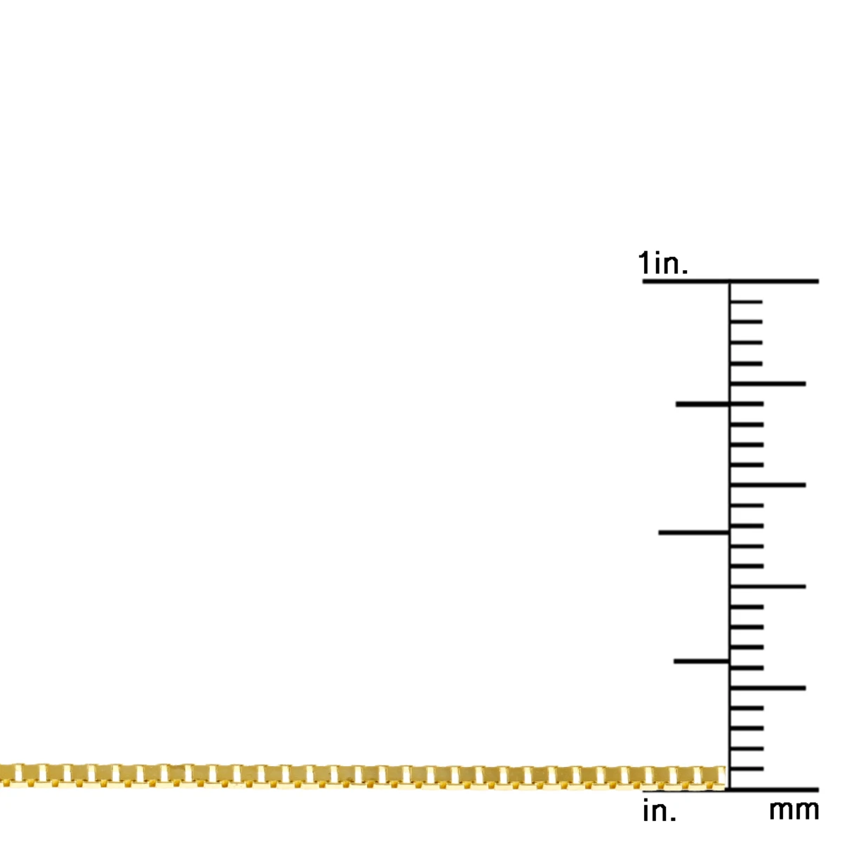 LUXURMAN Solid 10K White Gold Box Chain For Men & Women 1mm Wide 8 LUXURMAN Solid 10K White Gold Box Chain For Men & Women 1mm Wide - Image 8