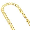 LUXURMAN Solid 10K Yellow Gold Curb Chain For Men Comfort 7mm Wide