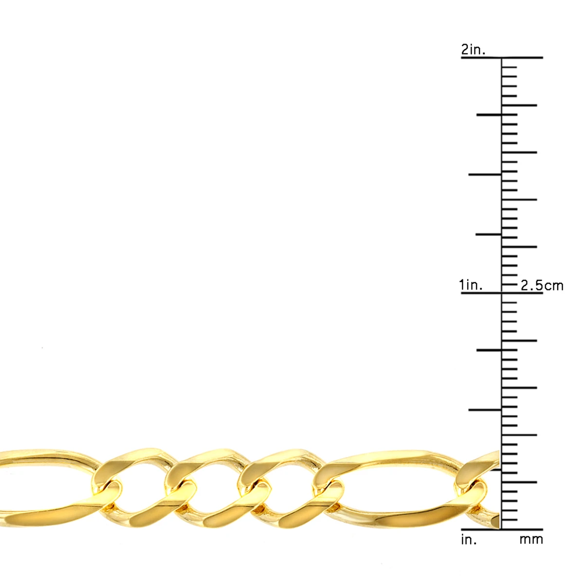 LUXURMAN Solid 10K Yellow Gold Figaro Chain For Men 8.5mm Wide 4 LUXURMAN Solid 10K Yellow Gold Figaro Chain For Men 8.5mm Wide - Image 4