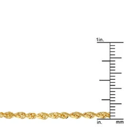 Luxurman Solid 10K Yellow Gold Rope Chain For Men & Women Diamond Cut 2mm 16-30in -Urban Jewels Shop luxurman solid 10k gold rope chain for men women diamond cut 23mm rulerye