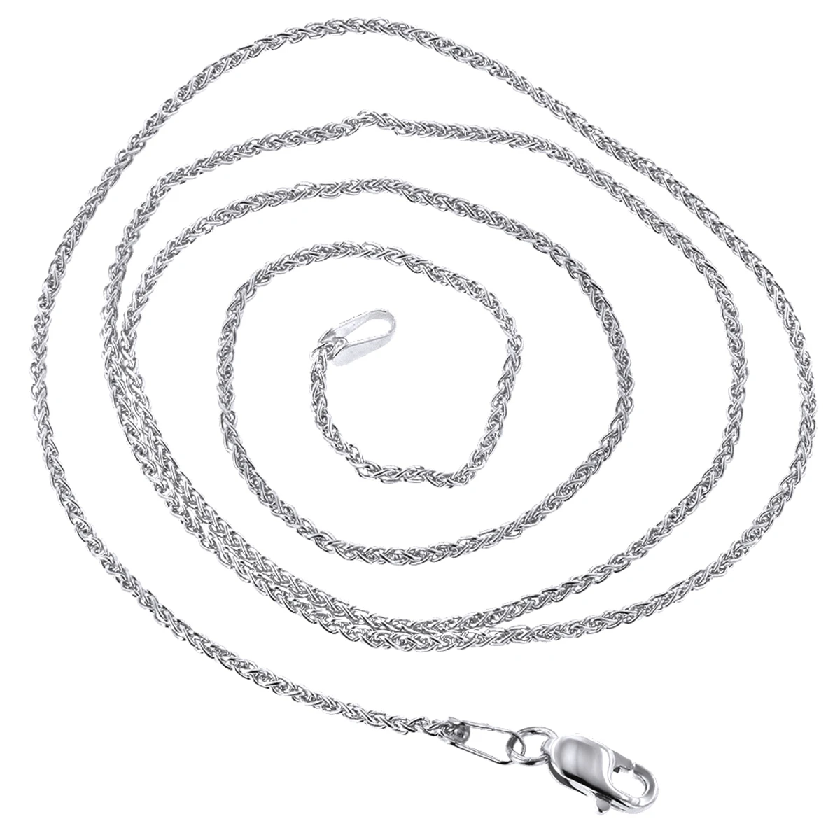 LUXURMAN Solid 10K Yellow Gold Wheat Chain For Women 1mm Wide 3 LUXURMAN Solid 10K Yellow Gold Wheat Chain For Women 1mm Wide - Image 3