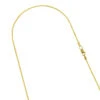 LUXURMAN Solid 10K Yellow Gold Wheat Chain For Women 1mm Wide