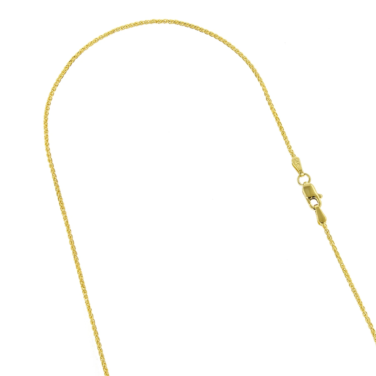 LUXURMAN Solid 10K Yellow Gold Wheat Chain For Women 1mm Wide 1 LUXURMAN Solid 10K Yellow Gold Wheat Chain For Women 1mm Wide