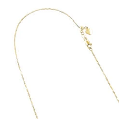 LUXURMAN Solid 14K Yellow Gold Box Chain For Men & Women Adjustable 1.1mm