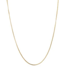 LUXURMAN Solid 14K Yellow Gold Box Chain For Men & Women Round 2.8mm Wide -Urban Jewels Shop luxurman solid 14k gold box chain for men women round 28mm wide boxye