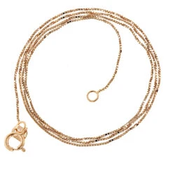 Solid 14K Rose Gold Box Chain For Women 0.6mm Wide By LUXURMAN -Urban Jewels Shop luxurman solid 14k gold box chain for women 06mm wide backro