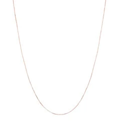 Solid 14K Rose Gold Box Chain For Women 0.6mm Wide By LUXURMAN -Urban Jewels Shop luxurman solid 14k gold box chain for women 06mm wide bodro