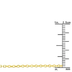 LUXURMAN Solid 14K Yellow Gold 1.1mm Cable Chain For Men & Women Lobster Clasp -Urban Jewels Shop luxurman solid 14k gold cable chain for men women 11mm wide 1 rulerye