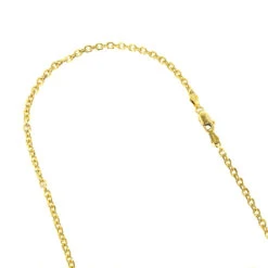 LUXURMAN Solid 14K Yellow Gold Cable Chain For Men & Women 2.3mm Wide