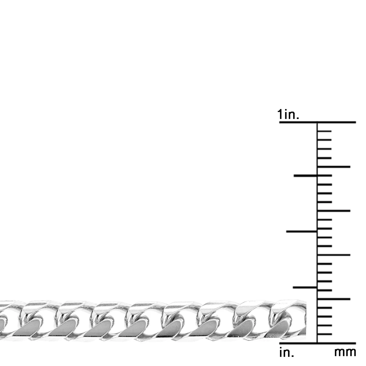 LUXURMAN Solid 14K White Gold Cuban Link Chain For Men Miami 5mm Wide 7 LUXURMAN Solid 14K White Gold Cuban Link Chain For Men Miami 5mm Wide - Image 7