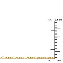 LUXURMAN Solid 14K Yellow Gold Figaro Chain For Men & Women 1.3mm Wide -Urban Jewels Shop luxurman solid 14k gold figaro chain for men women 13mm wide rulerye