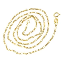 LUXURMAN Solid 14K Yellow Gold Figaro Chain For Men & Women 1.9mm Wide -Urban Jewels Shop luxurman solid 14k gold figaro chain for men women 19mm wide backye