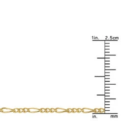 LUXURMAN Solid 14K Yellow Gold Figaro Chain For Men & Women 1.9mm Wide -Urban Jewels Shop luxurman solid 14k gold figaro chain for men women 19mm wide rulerye