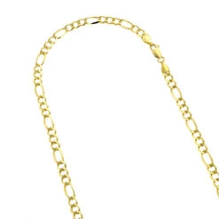 LUXURMAN Solid 14K White Gold Figaro Chain For Men & Women 4.5mm Wide -Urban Jewels Shop luxurman solid 14k gold figaro chain for men women 45mm wide ye
