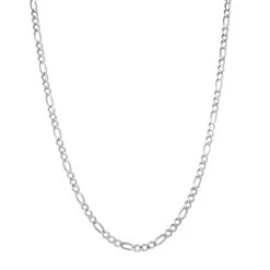 LUXURMAN Solid 14K White Gold Figaro Chain For Men & Women 6mm Wide 13 LUXURMAN Solid 14K White Gold Figaro Chain For Men & Women 6mm Wide -Urban Jewels Shop luxurman solid 14k gold figaro chain for men women 6mm wide boxwh