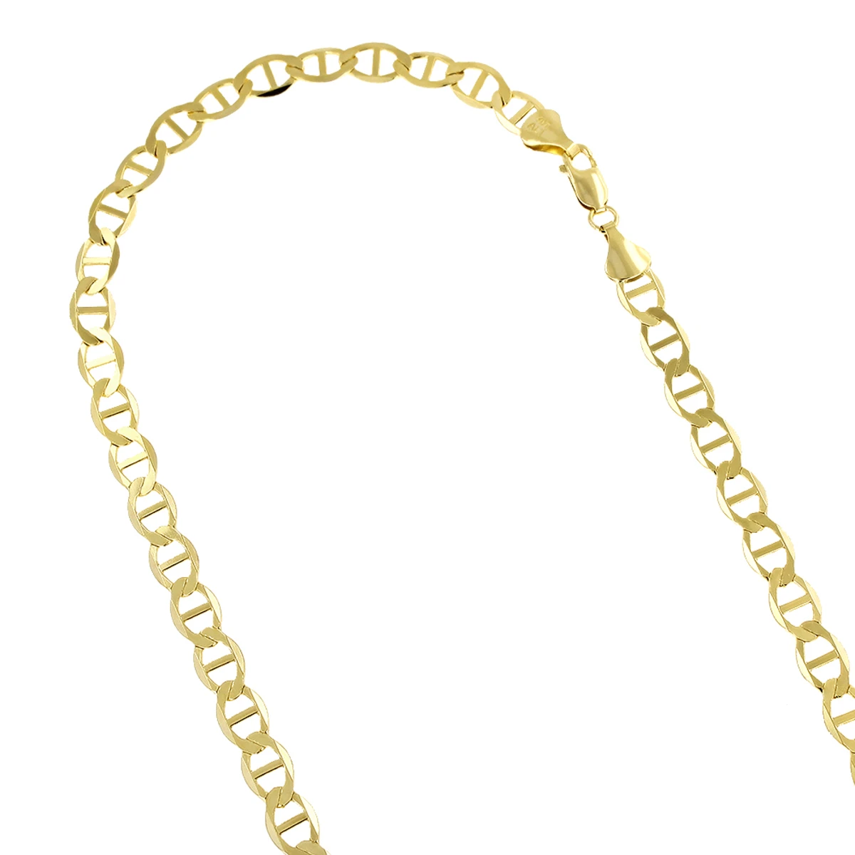LUXURMAN Solid 14K Yellow Gold Mariner Chain For Men & Women 5.5mm Wide 1 LUXURMAN Solid 14K Yellow Gold Mariner Chain For Men & Women 5.5mm Wide