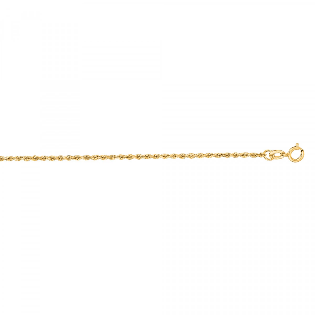 LUXURMAN Solid 14K White Gold Diamond Cut 1.3mm Rope Chain For Men & Women 2 LUXURMAN Solid 14K White Gold Diamond Cut 1.3mm Rope Chain For Men & Women - Image 2