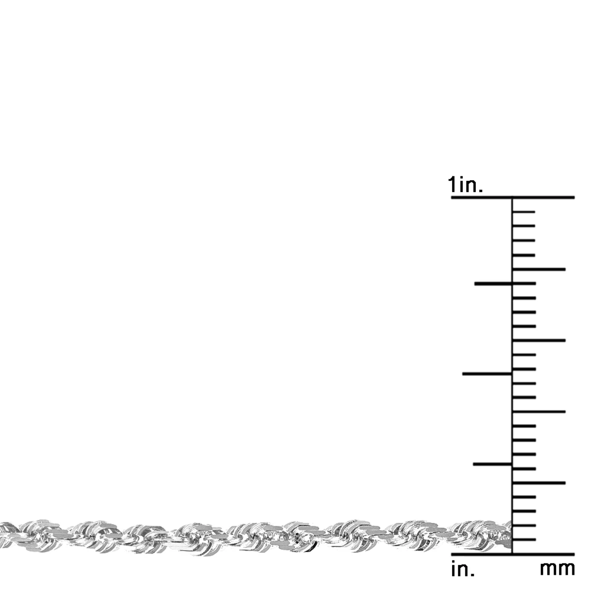 LUXURMAN Solid 14K Yellow Gold Rope Chain For Men & Women Diamond Cut 2.3mm 7 LUXURMAN Solid 14K Yellow Gold Rope Chain For Men & Women Diamond Cut 2.3mm - Image 7