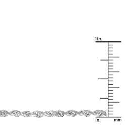 LUXURMAN Solid 14K Yellow Gold Rope Chain For Men & Women Diamond Cut 2.5mm 16 LUXURMAN Solid 14K Yellow Gold Rope Chain For Men & Women Diamond Cut 2.5mm -Urban Jewels Shop luxurman solid 14k gold rope chain for men women diamond cut 25mm rulerwh