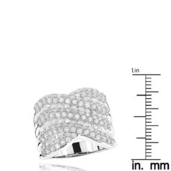 Luxurman Statement Platinum Ladies Diamond Cocktail Ring 4ct G/VS -Urban Jewels Shop luxurman statement jewelry platinum ladies diamond cocktail ring 4ct gvs rulerwh