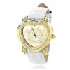 Luxurman Ladies Diamond Heart Watch 0.30ct Yellow Gold Plated