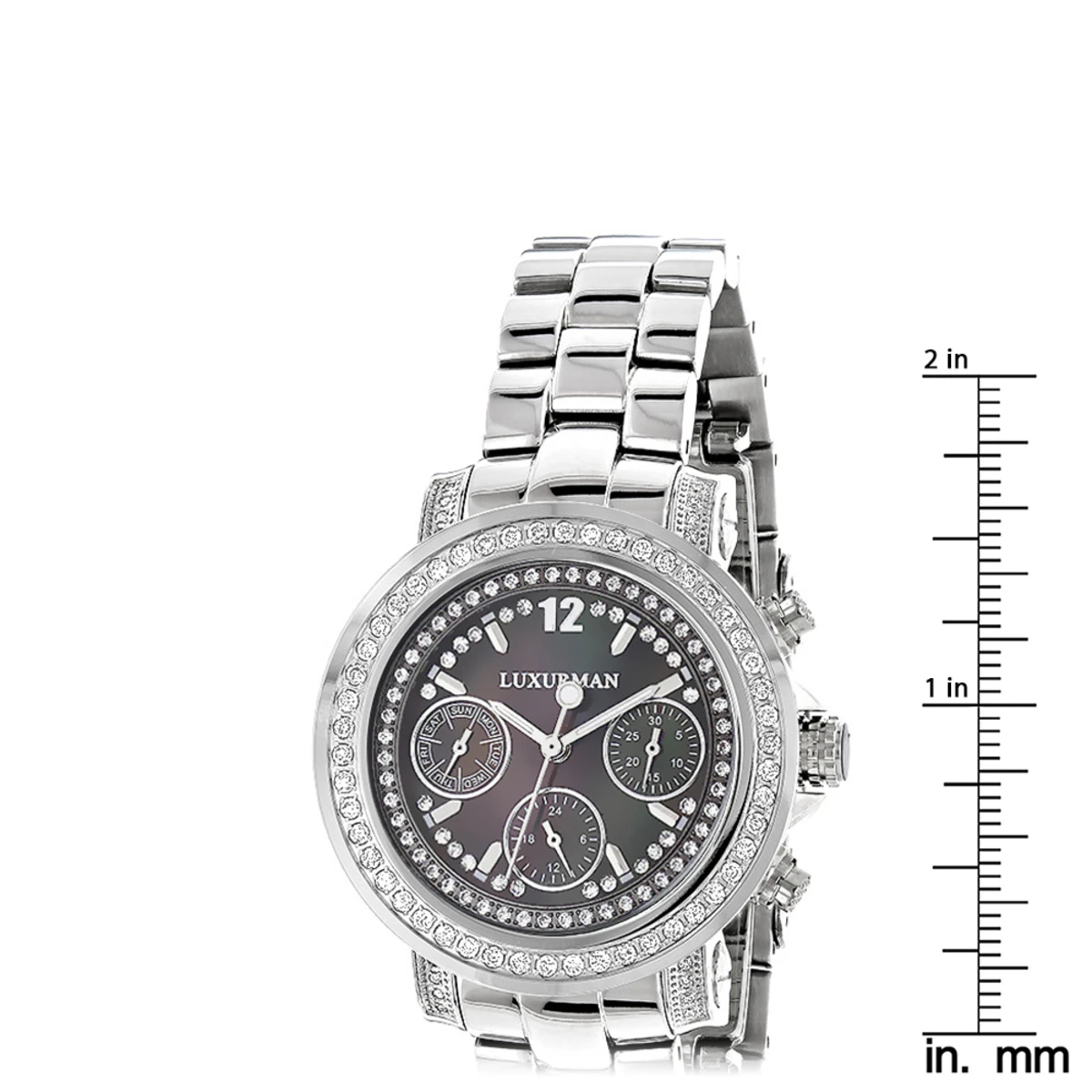 Luxurman Ladies Diamond Watch 2ct 5 Luxurman Ladies Diamond Watch 2ct - Image 5