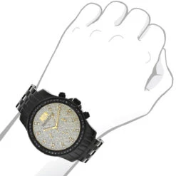 Luxurman Watches Men's Black Diamond Watch 2.25ct 7 Luxurman Watches Men's Black Diamond Watch 2.25ct -Urban Jewels Shop luxurman watches mens black diamond watch 225ct bod