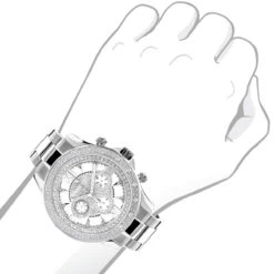 Luxurman Men's Diamond Watch 0.2ct White MOP -Urban Jewels Shop luxurman watches mens diamond watch 02ct white mop 3