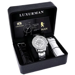 Luxurman Men's Diamond Watch 0.2ct White MOP -Urban Jewels Shop luxurman watches mens diamond watch 02ct white mop 4