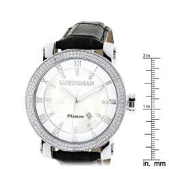 Luxurman Men's VS Diamond Watch .18ct White MOP -Urban Jewels Shop luxurman watches mens vs diamond watch 18ct white mop p 9699 ruler