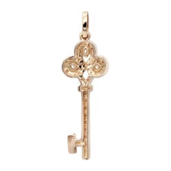 Luxurman Women's Diamond Diamond Key Pendant 18K Rose Gold 0.85ct -Urban Jewels Shop luxurman womens diamond pendants diamond key pendant in 18k gold 075ct backro