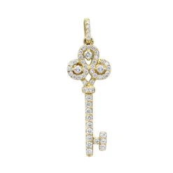 Luxurman Women's Diamond Diamond Key Pendant 18K Rose Gold 0.85ct -Urban Jewels Shop luxurman womens diamond pendants diamond key pendant in 18k gold 075ct ye