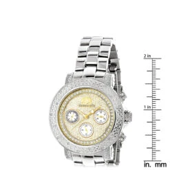 Luxurman Women's Diamond Watch 0.3ct Two Tone Gold Plated -Urban Jewels Shop luxurman womens diamond watch 03ct two tone gold plated ruler