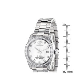 Luxurman Swiss Quartz Women's Diamond Watch Stainless Steel Band Tribeca -Urban Jewels Shop luxurman womens diamond watch stainless steel tribeca15ct ruler