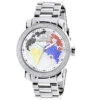 Luxurman World Map Men's Diamond Watch 0.12ct