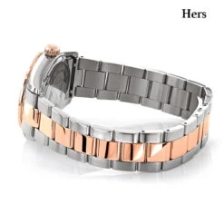 Matching His And Hers Luxurman Rose Gold Diamond Watch Set 1.7ct -Urban Jewels Shop matching his and hers watches luxurman rose gold diamond watch set 17ct backwh