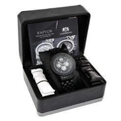 Men's Black Diamond Watch 0.25ct LUXURMAN New Arrival -Urban Jewels Shop mens black diamond watch 025ct luxurman new arrival 4