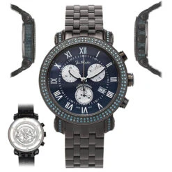 Men's Blue Diamond Joe Rodeo Classic Watch 3.5 21 Men's Blue Diamond Joe Rodeo Classic Watch 3.5 -Urban Jewels Shop mens blue diamond watches joe rodeo classic watch 35 p 35774 main2