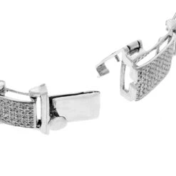 Men's 10K White Gold Pave Diamond Bracelet 4.60ct -Urban Jewels Shop mens bracelets 10k pave diamond bracelet 460ct p 38808 clasp