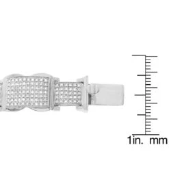 Men's 10K White Gold Pave Diamond Bracelet 4.60ct -Urban Jewels Shop mens bracelets 10k pave diamond bracelet 460ct p 38808 ruler white